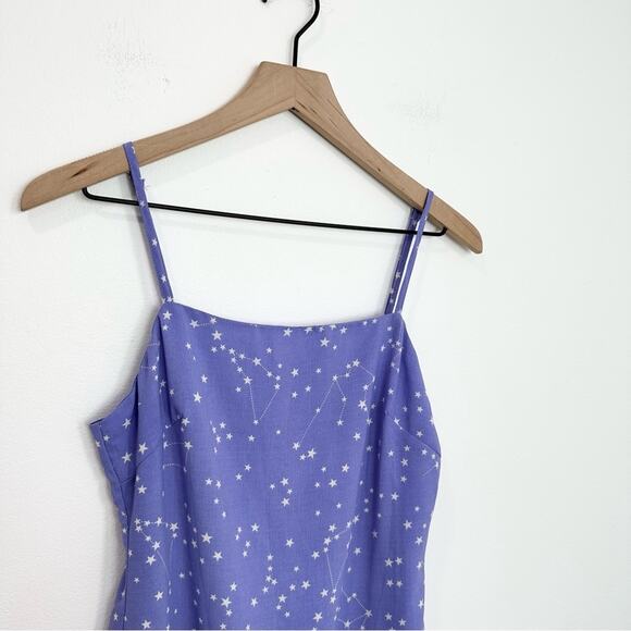 Superdown Kensley Dress Lavender Constellation Stars Small Slit Mini - Picture 5 of 10